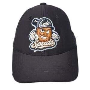 Casper Spuds Expedition League Zephyr Black Fitted Hat XS Mascot Logo Embroidery